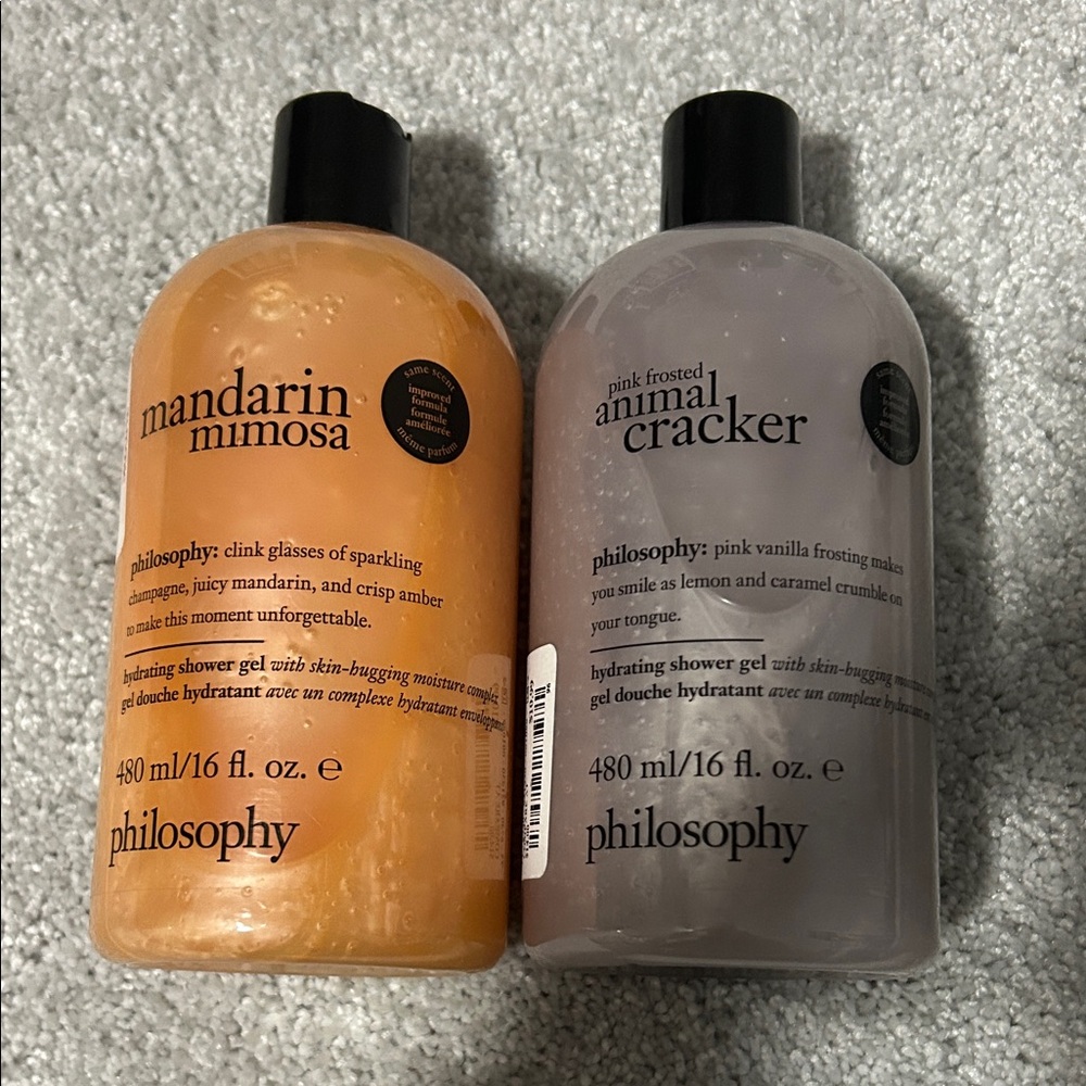 Philosophy Mandarin Mimosa and Pink Frosted Animal Cracker Shower Gel Duo